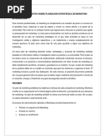 Ensayo Expositivo y Guía de Estudio - Planeación Estratégica Del Marketing-Susan Hernández