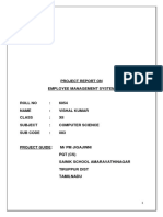 Project Report On Employee Management System