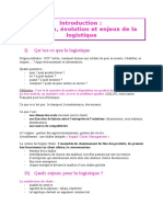 Définition, Évolution Et Enjeux de La Logistique