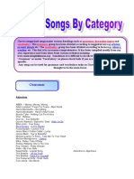 Song Lyrics by Category