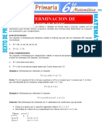 Determinacion Por Extension y Comprension de Conjuntos para Sexto de Primaria