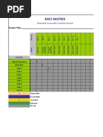 Raci Matrix: Project Title