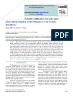 Teachers' Gender Sensitive Attitudes Towards Their Students in Relation To The Parameters of Gender Sensitivity