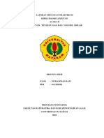 Penentuan Tetapan Gas Dan Volume Molar - Laporan Praktikum Kimia Dasar Lanjutan - Universitas Mataram