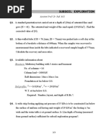 Sheet No. 1 Subsoil Exploration: Assistant Prof./ Dr. Rafi' M.S