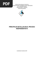 2 Principales Batallas en El Proceso Independentista