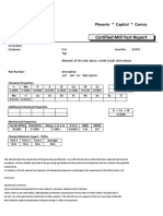 Certified Mill Test Report: Phoenix Capitol Camco