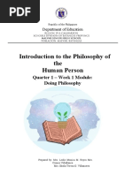 q1 Introduction To The Philosophy of The Human Person Module 1 Week 1