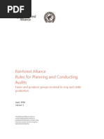 Rules For Planning and Conducting Audits: Rainforest Alliance