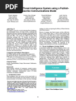 An Actionable Threat Intelligence System Using A Publish-Subscribe Communications Model