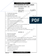 Board of Intermediate Education: Senior Inter Model Paper Chemistry