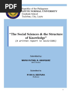 "The Social Sciences & The Structure of Knowledge": Leyte Normal University