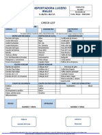 2.3 Formato de Check-List Gruas