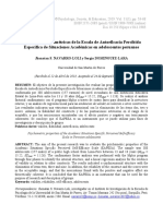 Propiedades Psicométricas de La Escala de Autoeficacia Percibida Específica de Situaciones Académicas en Adolescentes Peruanos