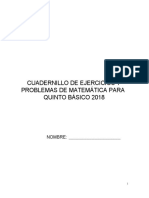 Cuadernillo Matemática 5º Básico