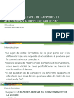 Les Types de Rapports Du Cac