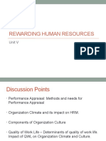 Rewarding Human Resources: Unit V