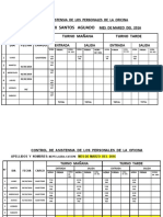 Control de Asistensia de Los Personales de La Oficina