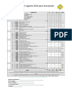 Pensum Vigente 2014 para Inscripción