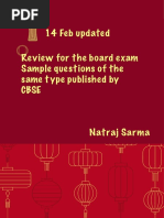 Sample Papers and Sample Questions For Board Exams 2