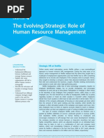 CH 4 The Evolving or Strategic Role of HRM