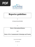 Master Reports Guidelines - Nov 19th, 2010