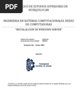 Instalalcion de Windows Server