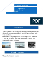 Mechanical Engineering Semester: 6 Subject: Renewable Energy Technology