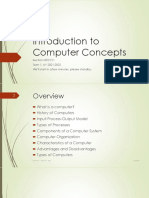 Introduction To Computer Concepts and Evolution or History