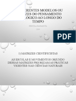 Os Diferentes Modelos Ou Matrizes Do Pensamento Psicológico