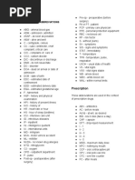 Common Medical Abbreviations Formula