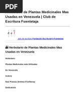 Herbolario de Plantas Medicinales Mas Usadas en Venezuela