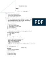 Procedure Text Part A Choose The Correct Answer!