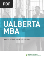 MBA U Alberta Brochure