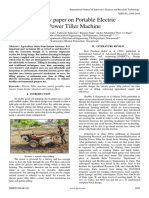 Review Paper On Portable Electric Power Tiller Machine