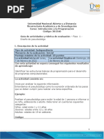 Guía de Actividades y Rúbrica de Evaluación - Fase 1 - Diseño de Pseudocódigo