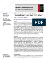 Effect of Organic Manure and Bio-Fertilizer On Growth and Yield of Papaya (Carica Papaya L.) Cv. Red Lady