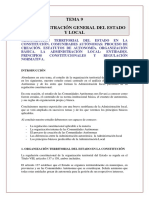 Tema 9 LA ADMINISTRACIÓN GENERAL DEL ESTADO Y LOCAL - Auxiliar Administrativo