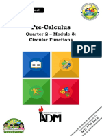 Pre-Calculus: Quarter 2 - Module 3: Circular Functions