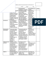 Rubrica para Evaluar Un Proyecto
