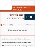 Chapter 3. Control Statements