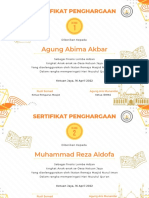 Sertifikat Piagam Penghargaan Pemenang Lomba Nuzulul Qur'an