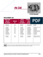 ALT Series Service Parts List: 24 Volt Alternator