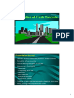 Properties of Fresh Concrete Properties of Fresh Concrete: Presentation Layout