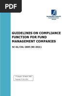 Guidelines On Compliance Function For Fund Management Companies