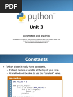 Unit 3: Parameters and Graphics