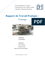 Rapport TP Fraisage