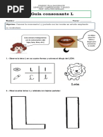 Guía Consonante L