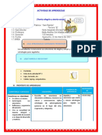 Sesión de Aprendizaje Del Dia 04 de Junio