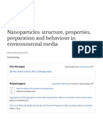 Nanoparticles: Structure, Properties, Preparation and Behaviour in Environmental Media